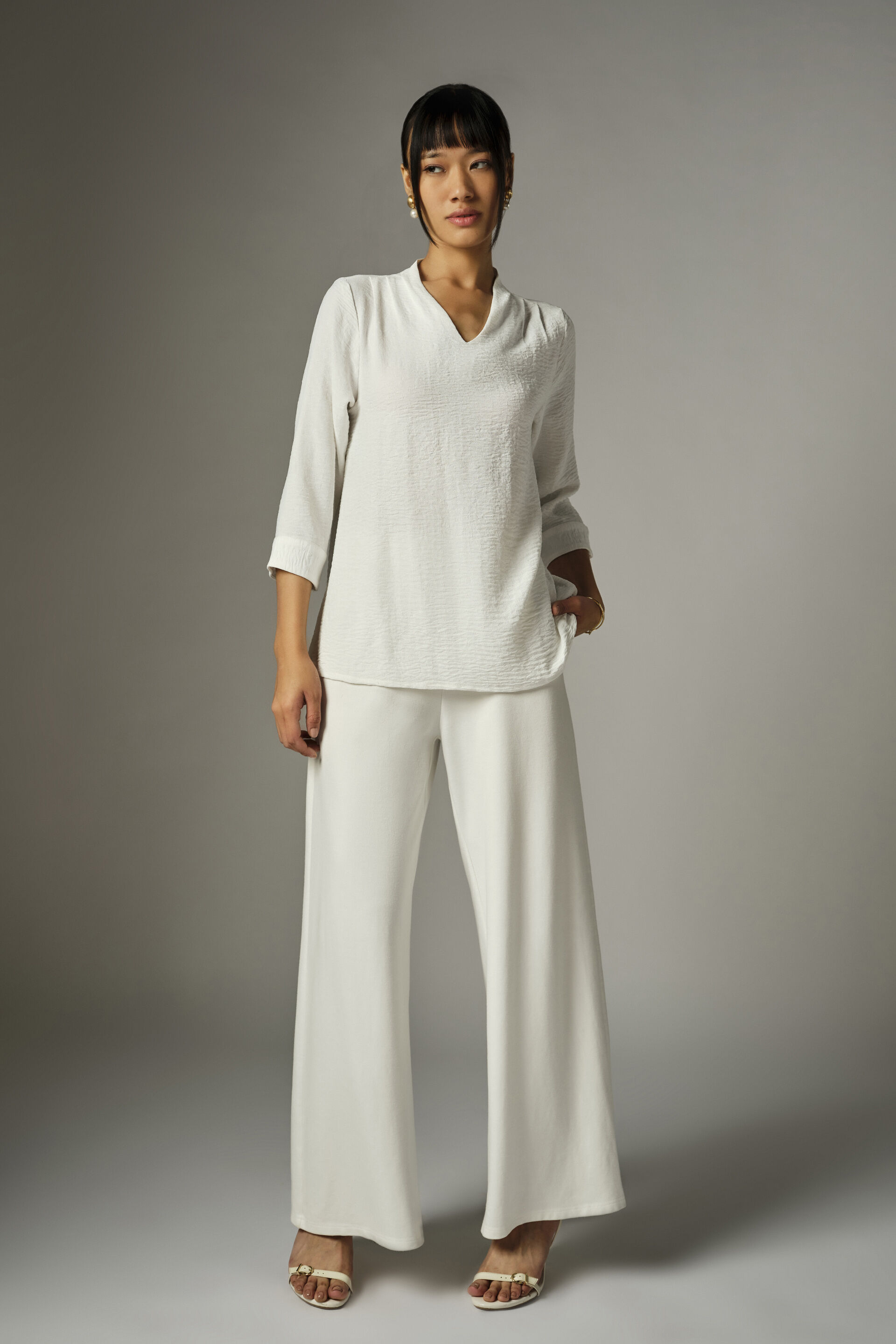 Nerra Crisp White Top, White, image 2